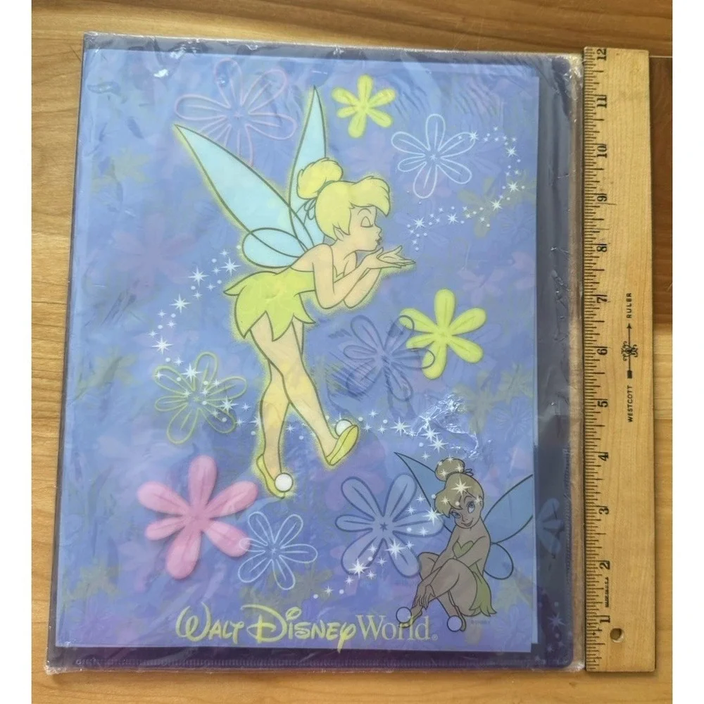 VTG Y2K Disney World‎ WDW Tinkerbell Folder w/ Paper Stationary Office Fairy NWT